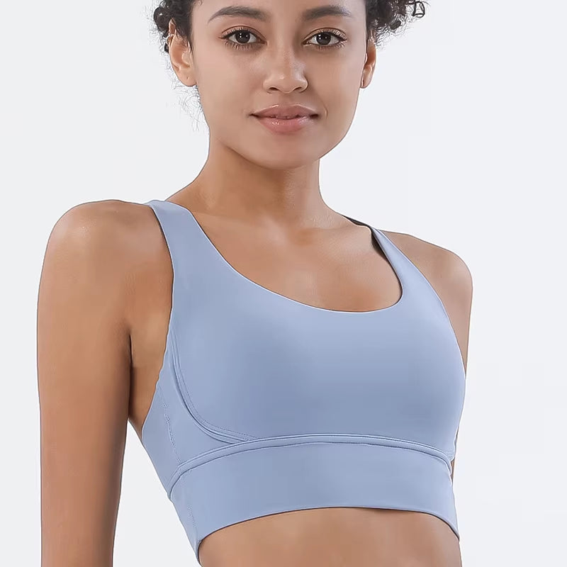 Nylon Top Women Bra Sexy Top Woman Breathable Underwear Women Fitness Yoga Sports Bra for Women Gym 30 Colors