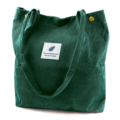 2Pcs Corduroy Tote Bag for Women,Cute Tote Bags, Shoulder Handbags School Shopping Bag for Girls Women for Mother'S Day Gift