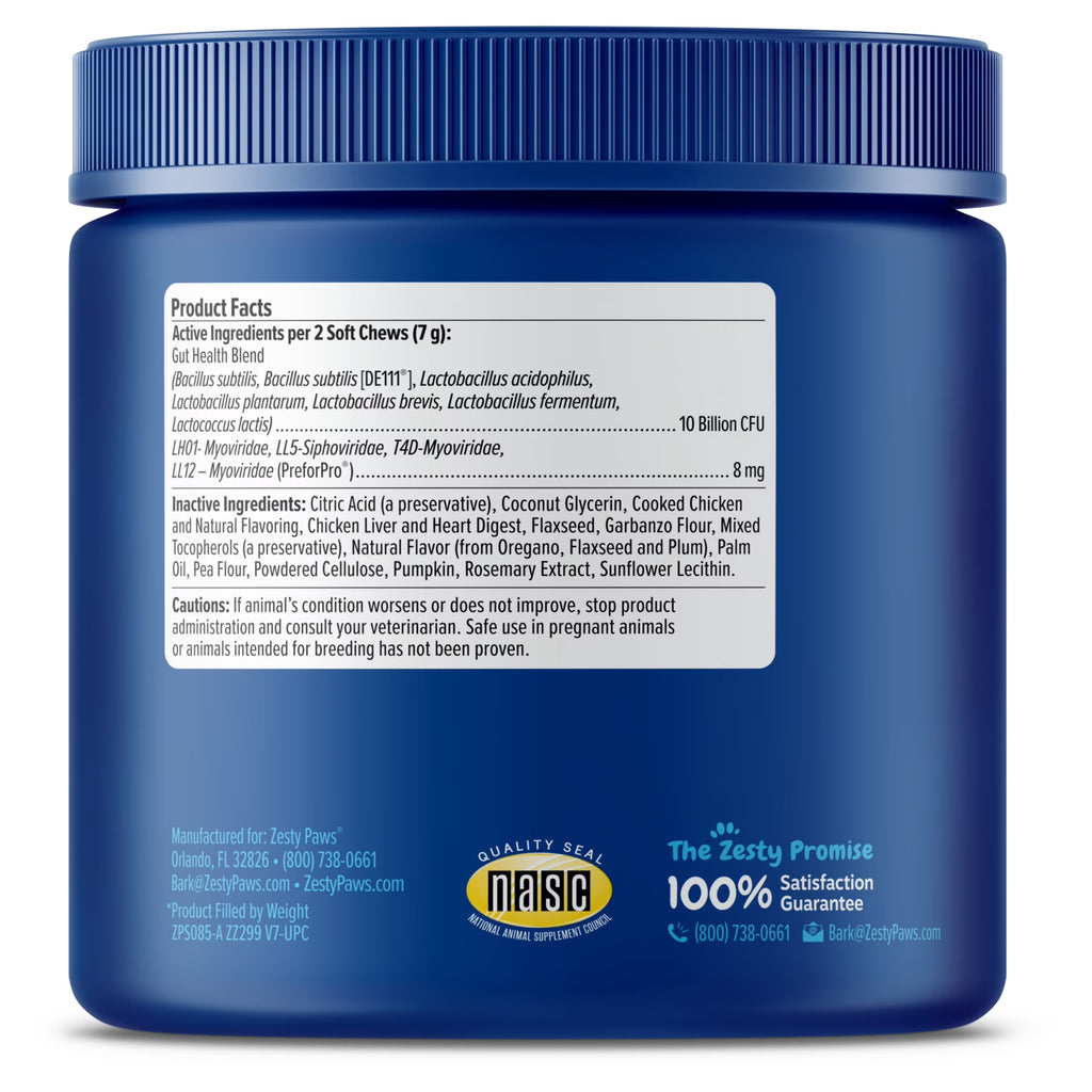 Senior Advanced Probiotic Bites for Dogs Chicken Flavor, 90 Count